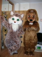 Ростовые куклы Собака и кошка - 2 изготовлены на заказ для пров